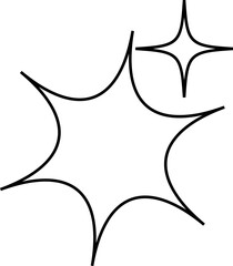 Sparkle icon isolated on transparent background. flat and line style  vectors for decoration. stars sparkles icon for your web site design, logo, app, UI. stars black symbol. glint sign.