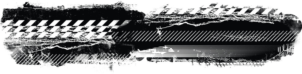 Grunge textured banner with rough edges. Halftone dots texture. Overlay grunge texture . Simply place texture over any object to create grunge effect . Banner with scratched surface for your design