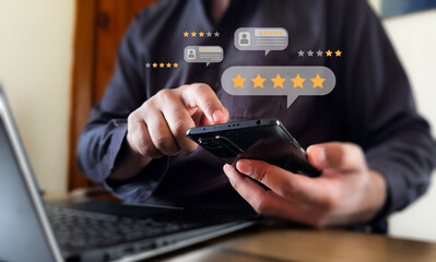 Customer Satisfaction Survey, Online Feedback on Service & Product Quality, Five-Star Rating