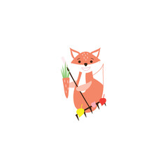 vector illustration of fox 