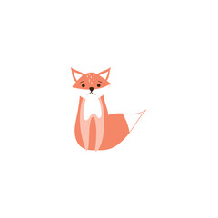 Fototapeta premium vector illustration of little fox 