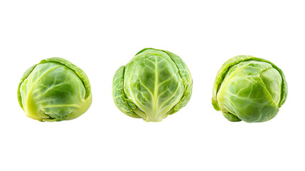 Fototapeta premium Pack of Brussels Sprouts set Against Transparent Background for Organic Food Branding, Healthy Eating Promotion, or Culinary Design Projects