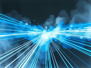 Fototapeta premium abstract blue background with rays