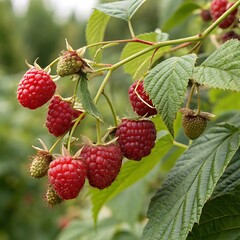 raspberry on a bush