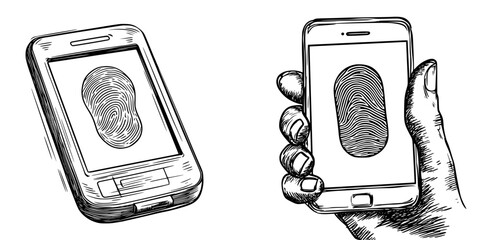 Fingerprint scanning technology used on mobile devices for security and convenience during authentication