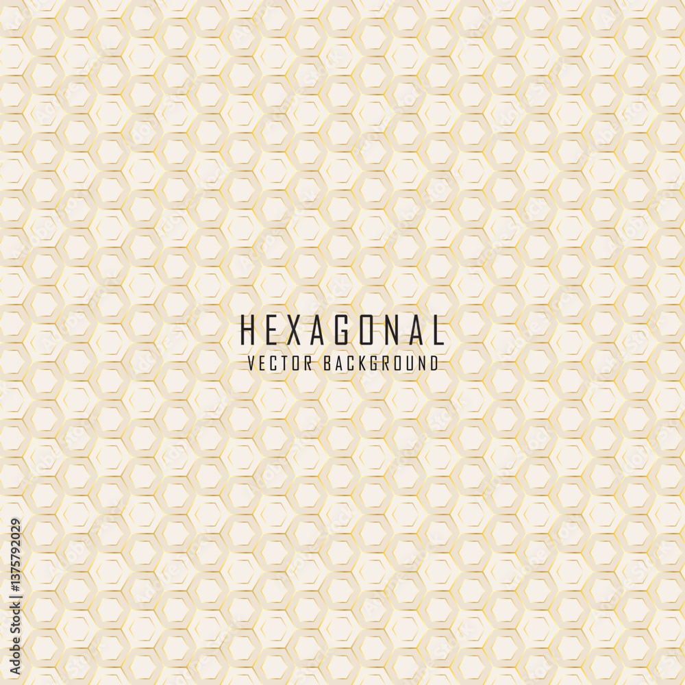 Poster hexagonal seamless pattern design