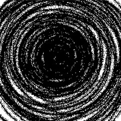 黒い渦巻の闇の手描き背景壁紙 複数の線が重なったモノクロのベクターイラスト