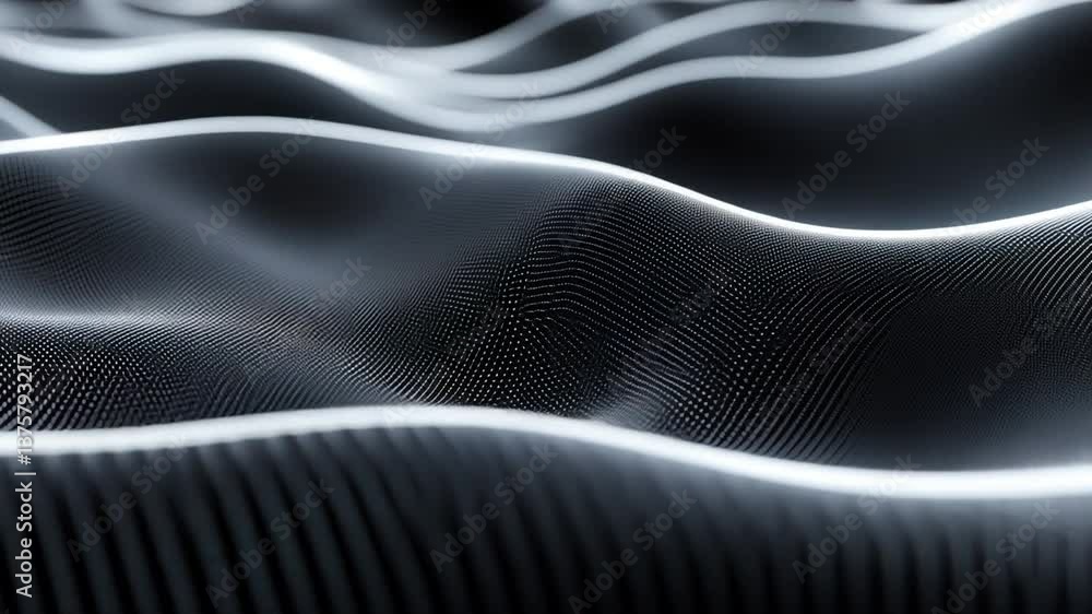 Poster abstract waves: a stunning display of undulating lines and forms, captured in a monochromatic palett