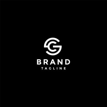 Rounded Initial SCG Letter Line Logo Design. Initial SCG Letters Circle Lines Logo Design.