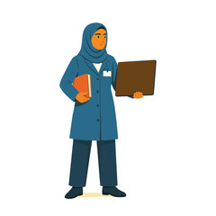 Vector illustration of diverse male and female teachers holding books – perfect for education, school, and teaching profession concepts