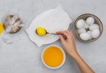 How to make a chick from eggs for Easter decor. Handmade decoration Easter egg chick. Step by step instructions. Children DIY concept. Step 3