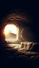 Resurrection Wooden Cross Background 