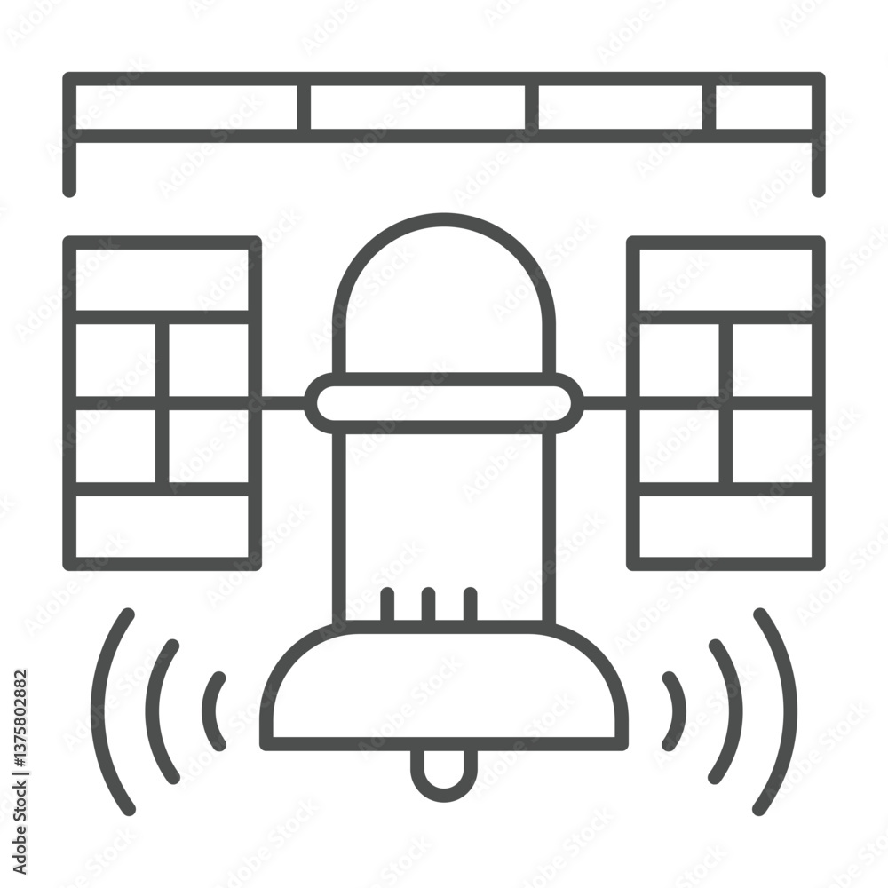 Aufkleber data ruler and satellite with antenna thin line icon, neural dataset concept. vector graphics. satel