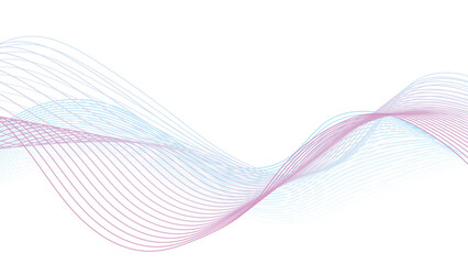 Fototapeta premium Abstract Wavy Lines Background. Futuristic Digital Art