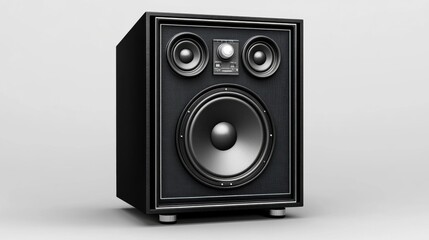 Fototapeta premium Vintage Audio Speaker Design with Modern Aesthetic in Studio Setting