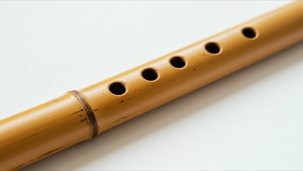 Naklejka premium Bamboo Flute CloseUp