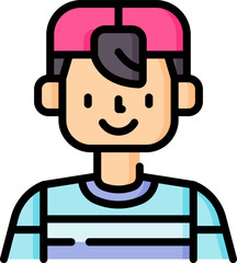 son Illustration on a white background