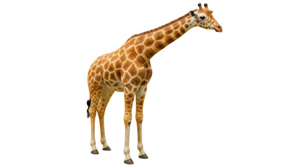 Isolated Tall Giraffe Standing Posing
