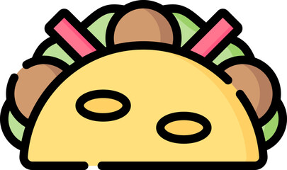 taco Illustration on a white background