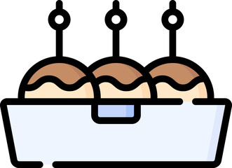 takoyaki (2) Illustration on a white background