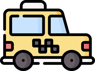 taxi Illustration on a white background