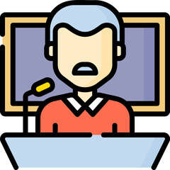 teacher Illustration on a white background