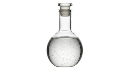 Isolated Round Bottom Flask with Clear Liquid