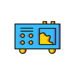 Color Spectrometer icon isolated on white background. Flat filled outline style with shadow. Vector