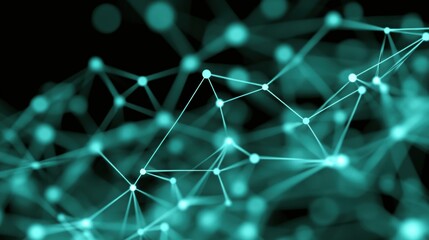 Abstract Teal Network Connection Visualization