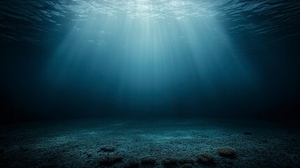 Fototapeta premium Underwater scene, sunbeams