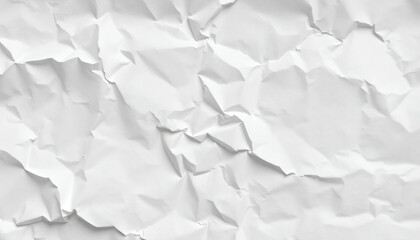 Fototapeta premium Crumpled White Paper Texture with Realistic Folds and Shadow Depth