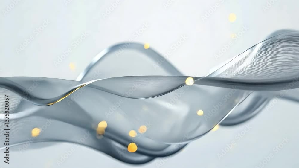 Poster abstract fabric elegance: captivating image of a flowing, ethereal fabric. its delicate folds and tr