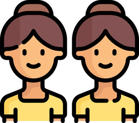 twins Illustration on a white background
