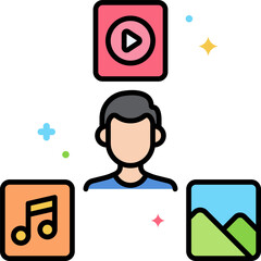 user generated content Illustration on a white background