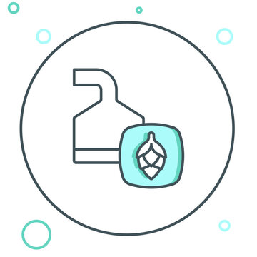 recommend clip art: Line Traditional brewing vessels in brewery icon isolated on white background. Beer brewing process. Distillery plant, brewery. Colorful outline concept. Vector