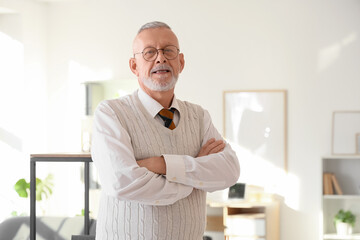 Portrait of senior businessman in office