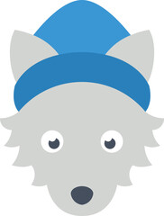 wolf Illustration on a white background