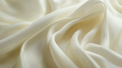 Obraz premium Luxurious cream fabric, softly glowing with a subtle sheen. Elegant texture invites touch