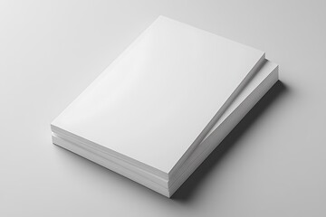 Stacked White Paper Reams on Grey Background A4 Paper Pile Stationary Office