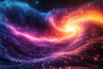 Obraz premium Abstract swirling nebula cosmic space landscape