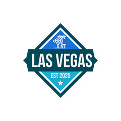 Fun vector design of Las Vegas city silhouette suitable for stickers or prints