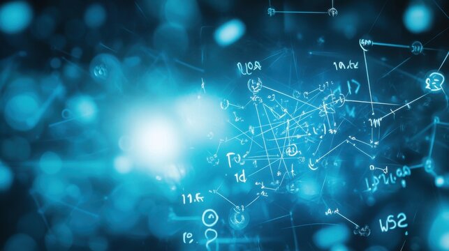 education abstract background with floating mathematical equations