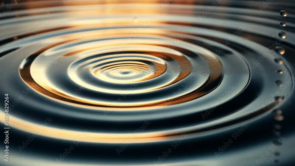 Poster ripples of light: capturing the mesmerizing dance of light across water, creating concentric circles