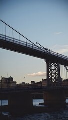 Fototapeta premium Twilight Silhouette of a Grand Bridge