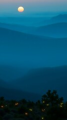 Fototapeta premium Twilight Mountain Serenity