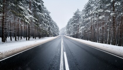 Fototapeta premium road in winter