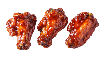 Pack of Buffalo Wings set Against Transparent Background for Comfort Food Branding, Restaurant Promotion, or Fast-Food Design Projects