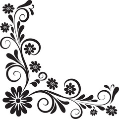 Stunning Monochrome Floral Vector Art for Design Projects Art & Illustration