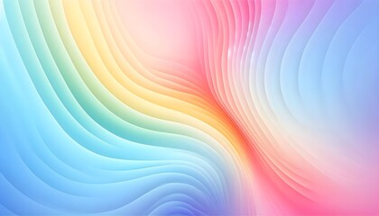 Fototapeta premium Soft pastel rainbow background with gentle gradient blending for a light feel.