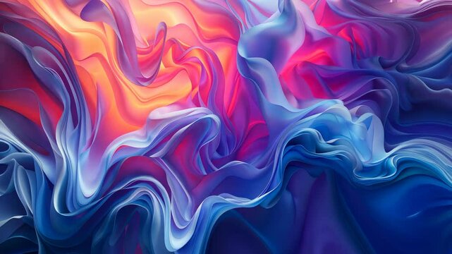 Organic shapes merging in fluid harmony, exploring the beauty of natural forms through abstract art